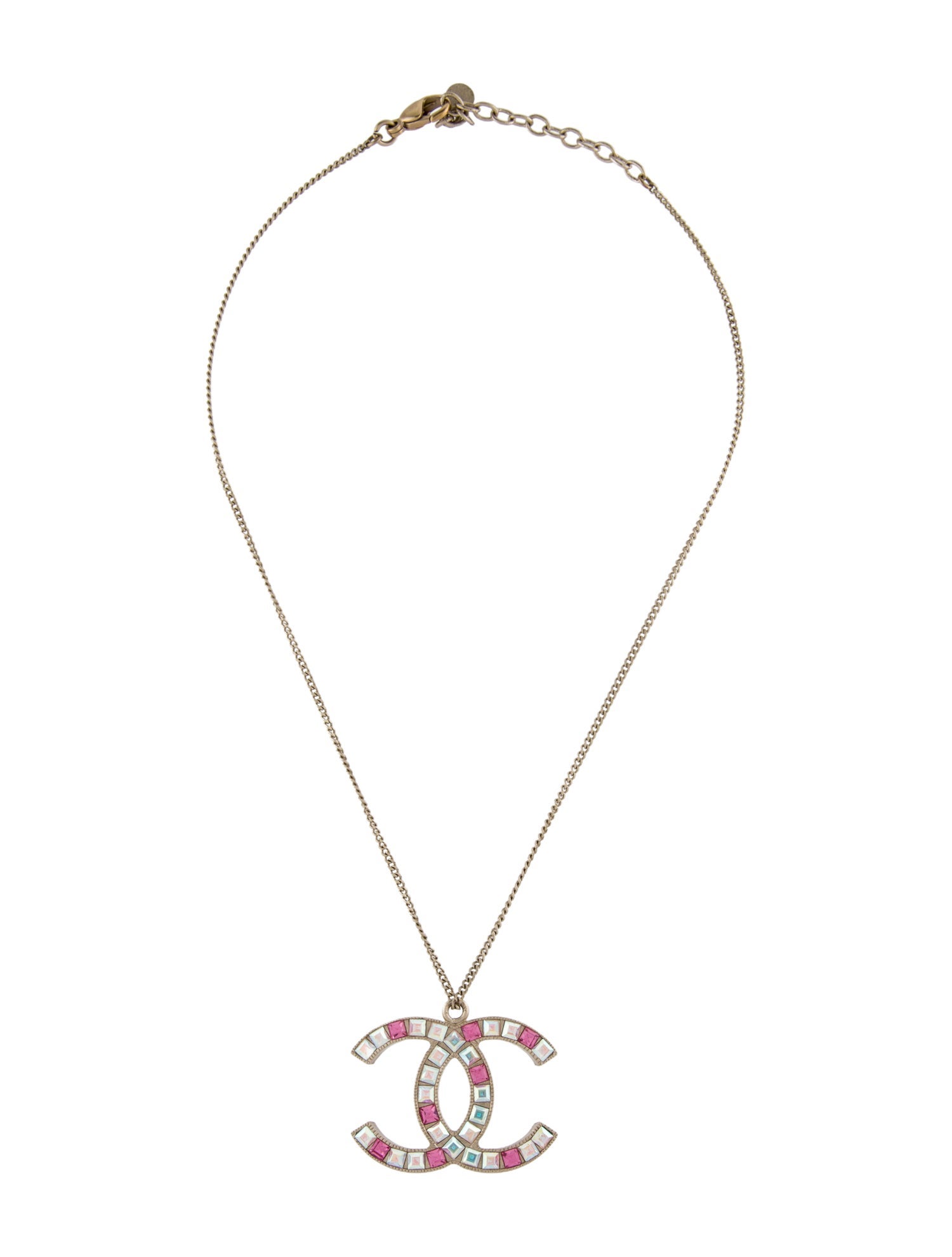 Chanel Strass CC Pendant Necklace